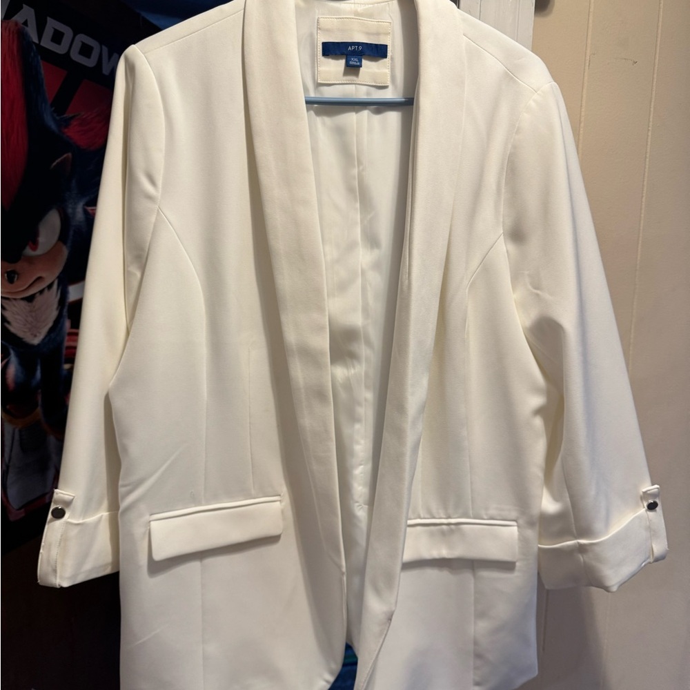 Apt. 9 White Blazer Lightweight Casual Jacket
